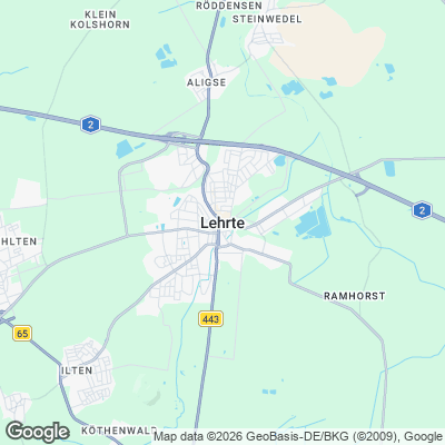 Karte von Lehrte und Umgebung