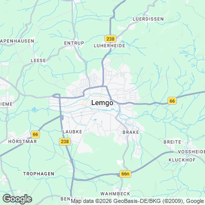 Karte von Lemgo und Umgebung