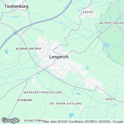 Karte von Lengerich und Umgebung