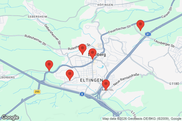 Karte mit Entrümpelungsaufträgen in Leonberg