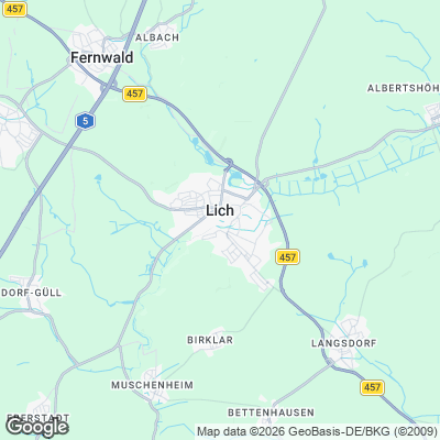 Karte von Lich und Umgebung
