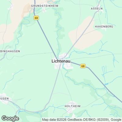 Karte von Lichtenau und Umgebung