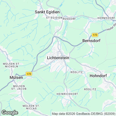 Karte von Lichtenstein und Umgebung