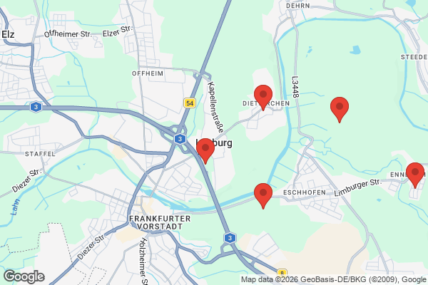 Karte mit Entrümpelungsaufträgen in Limburg an der Lahn