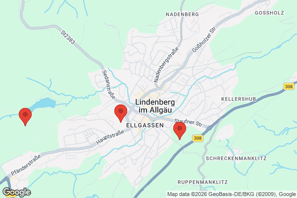 Karte mit Entrümpelungsaufträgen in Lindenberg im Allgäu