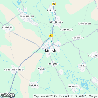 Karte von Linnich und Umgebung