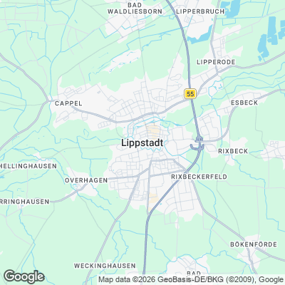 Karte von Lippstadt und Umgebung
