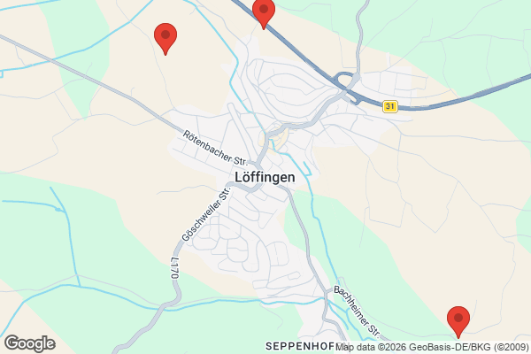 Karte mit Entrümpelungsaufträgen in Löffingen