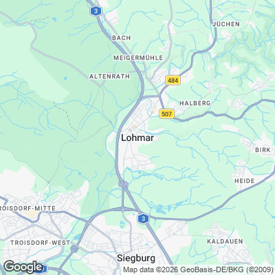 Karte von Lohmar und Umgebung