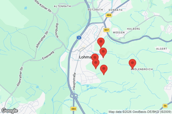 Karte mit Entrümpelungsaufträgen in Lohmar