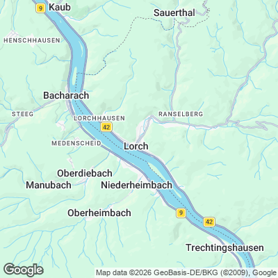 Karte von Lorch und Umgebung