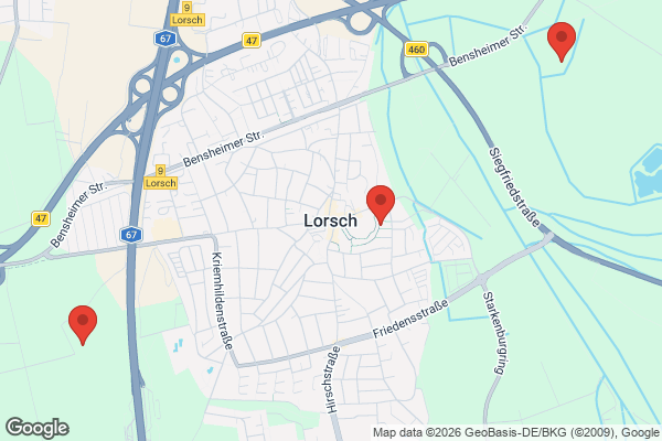 Karte mit Entrümpelungsaufträgen in Lorsch