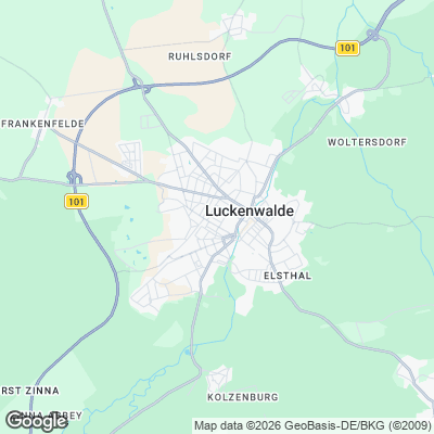 Karte von Luckenwalde und Umgebung