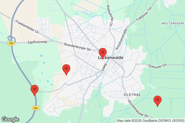 Karte mit Entrümpelungsaufträgen in Luckenwalde