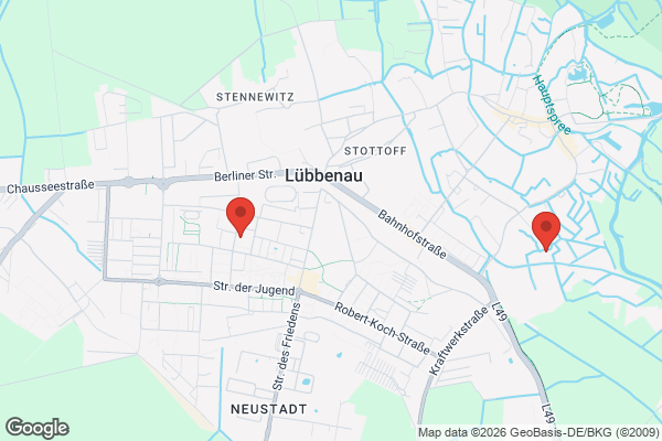 Karte mit Entrümpelungsaufträgen in Lübbenau