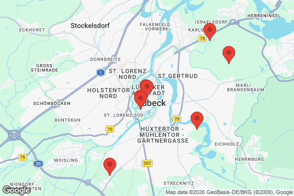Karte mit Entrümpelungsaufträgen in Lübeck