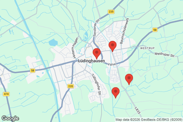 Karte mit Entrümpelungsaufträgen in Lüdinghausen