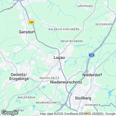 Karte von Lugau und Umgebung