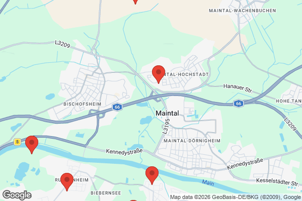Karte mit Entrümpelungsaufträgen in Maintal