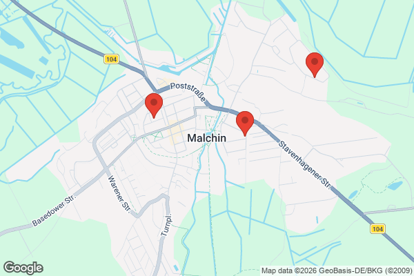 Karte mit Entrümpelungsaufträgen in Malchin