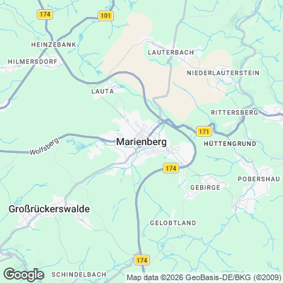 Karte von Marienberg und Umgebung