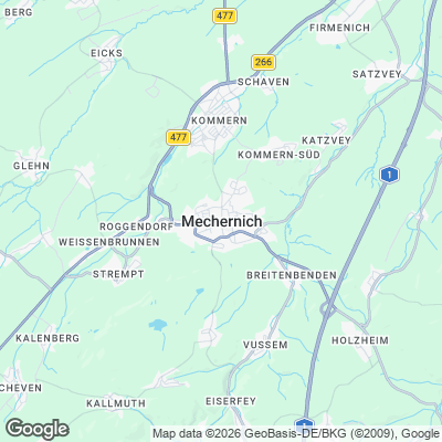 Karte von Mechernich und Umgebung