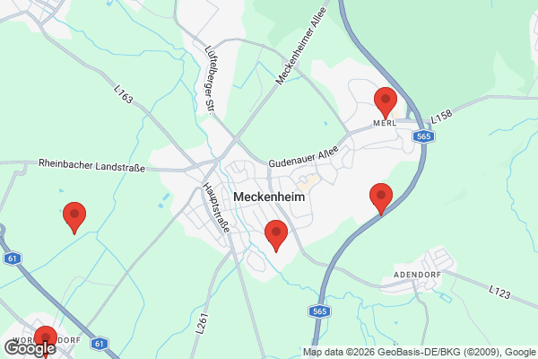 Karte mit Entrümpelungsaufträgen in Meckenheim