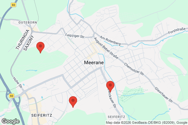 Karte mit Entrümpelungsaufträgen in Meerane