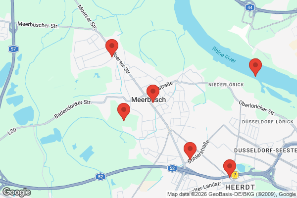 Karte mit Entrümpelungsaufträgen in Meerbusch