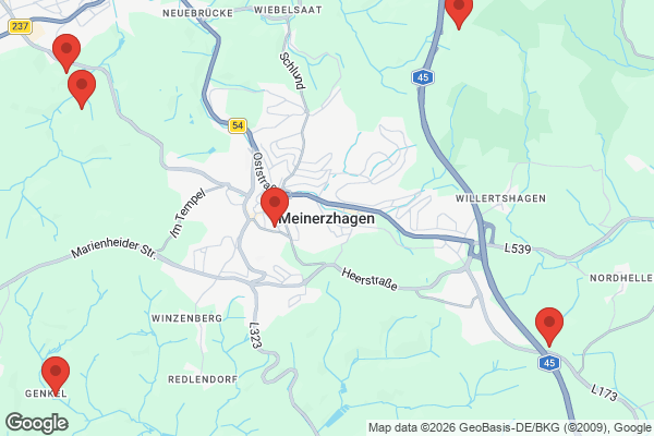 Karte mit Entrümpelungsaufträgen in Meinerzhagen