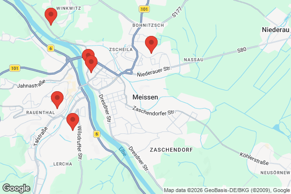Karte mit Entrümpelungsaufträgen in Meißen