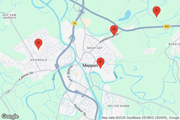 Karte mit Entrümpelungsaufträgen in Meppen