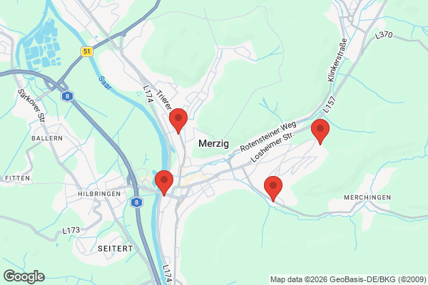 Karte mit Entrümpelungsaufträgen in Merzig
