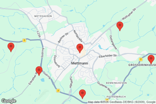 Karte mit Entrümpelungsaufträgen in Mettmann