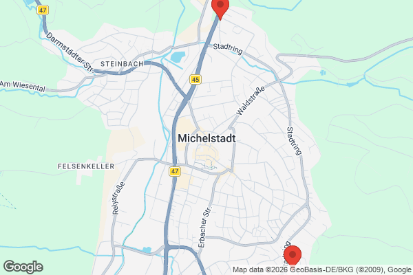 Karte mit Entrümpelungsaufträgen in Michelstadt
