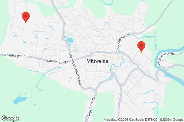 Karte mit Entrümpelungsaufträgen in Mittweida