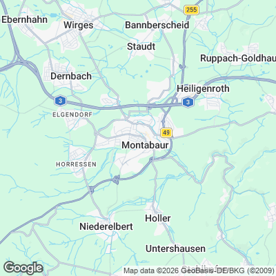 Karte von Montabaur und Umgebung