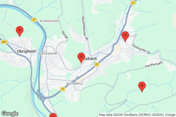 Karte mit Entrümpelungsaufträgen in Mosbach