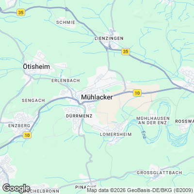 Karte von Mühlacker und Umgebung
