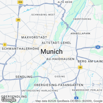 Karte von München und Umgebung
