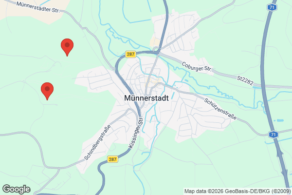 Karte mit Entrümpelungsaufträgen in Münnerstadt