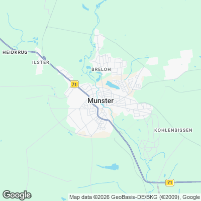 Karte von Munster und Umgebung