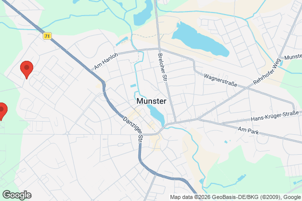 Karte mit Entrümpelungsaufträgen in Munster