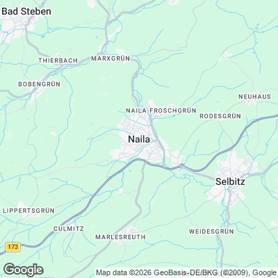 Karte von Naila und Umgebung