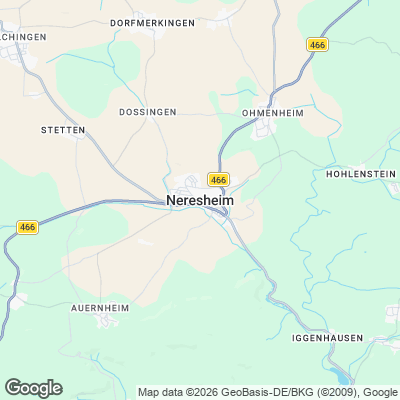 Karte von Neresheim und Umgebung