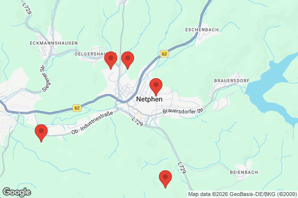 Karte mit Entrümpelungsaufträgen in Netphen