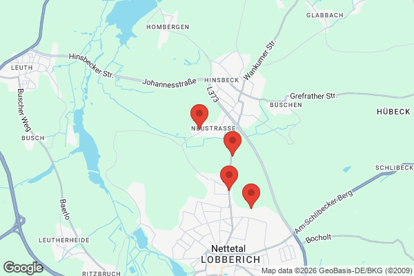 Karte mit Entrümpelungsaufträgen in Nettetal