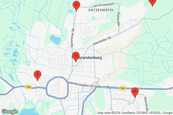 Karte mit Entrümpelungsaufträgen in Neubrandenburg