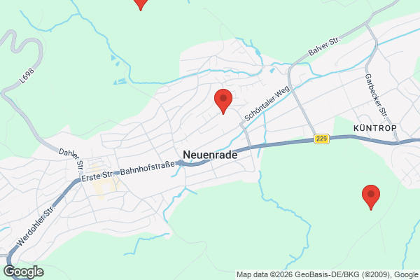 Karte mit Entrümpelungsaufträgen in Neuenrade