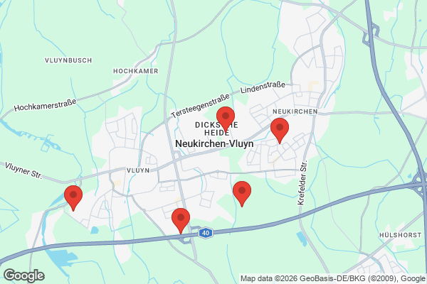 Karte mit Entrümpelungsaufträgen in Neukirchen-Vluyn